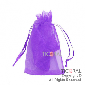 BOLSA VIOLETA ORGANZA 20X13 HS2626-8 x 1